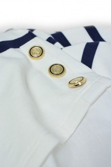 Salsa Combined Sweater Shirt White & Navy