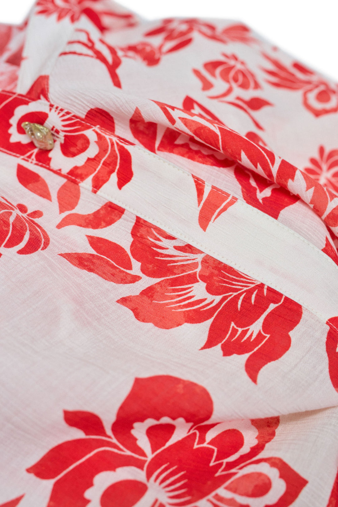 Salsa Orange Print V Neck Blouse