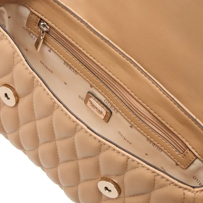 Guess Valla Beige Crossbody Bag