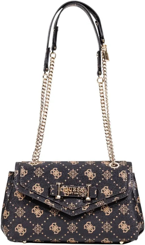 Guess Silia Espresso Logo Crossbody Bag