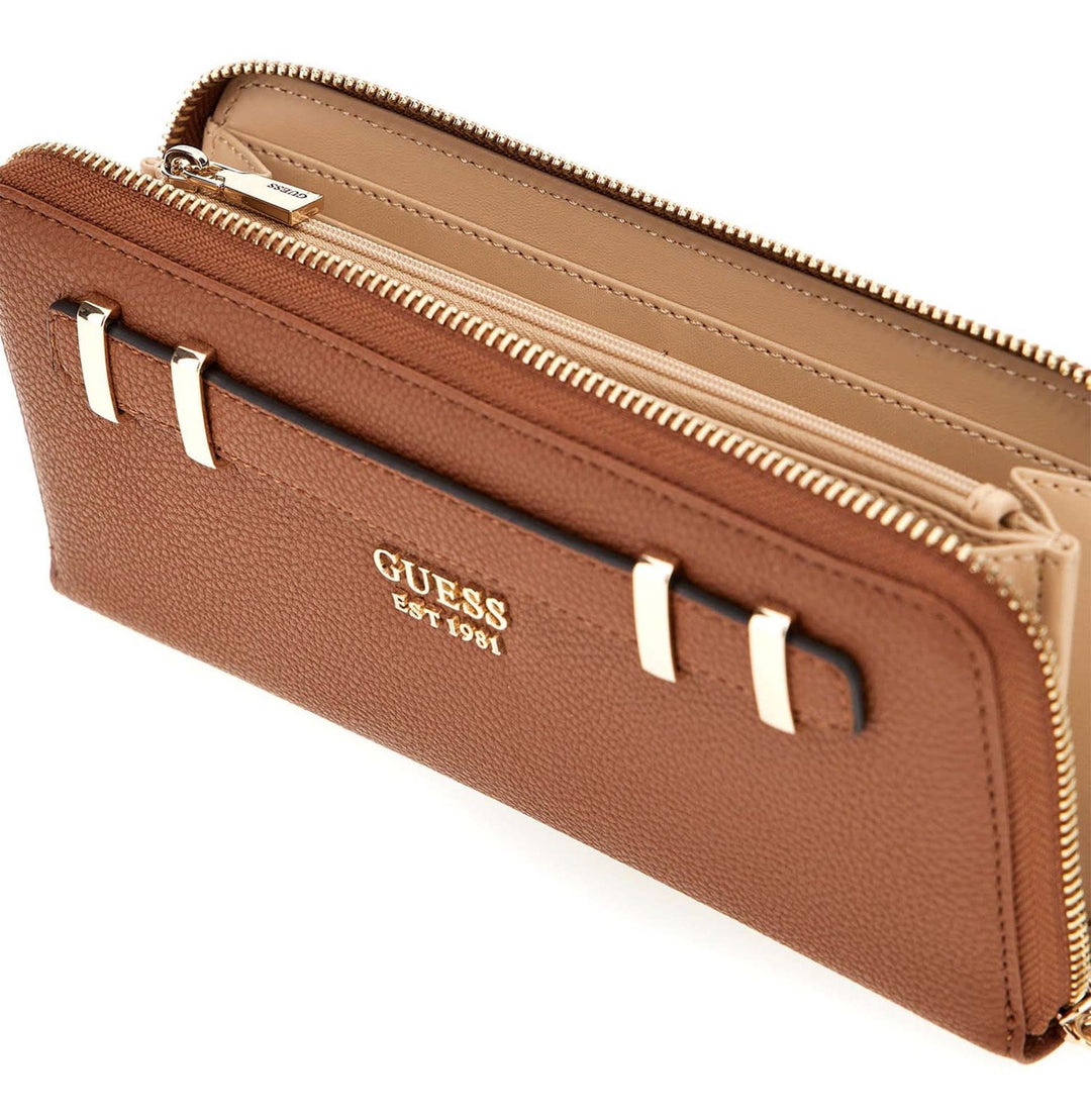Guess Gregoria large Zip Round Cognac Purse