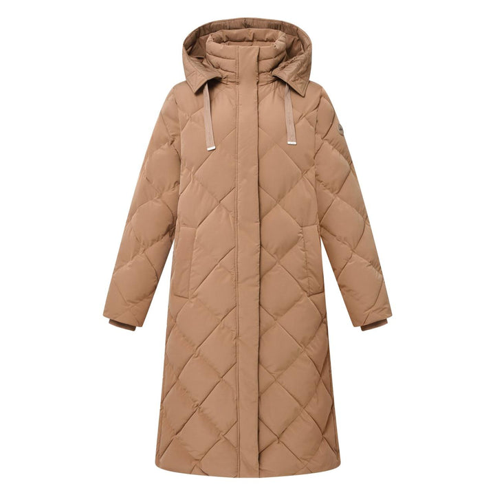 HV Society Jill Long Quilted Coat | Camel
