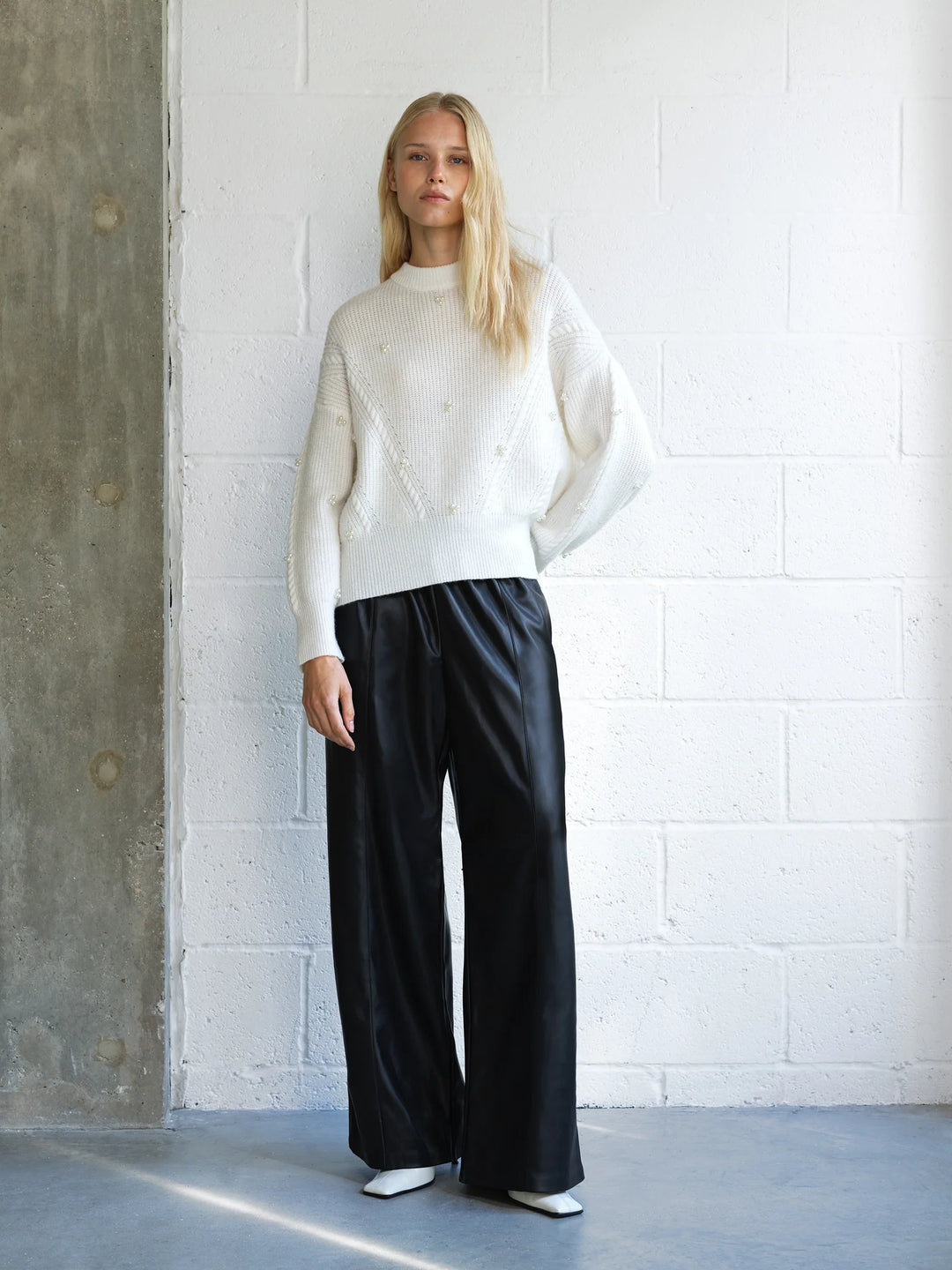 French Connection Mersai Pearl Embellished Knit Jumper