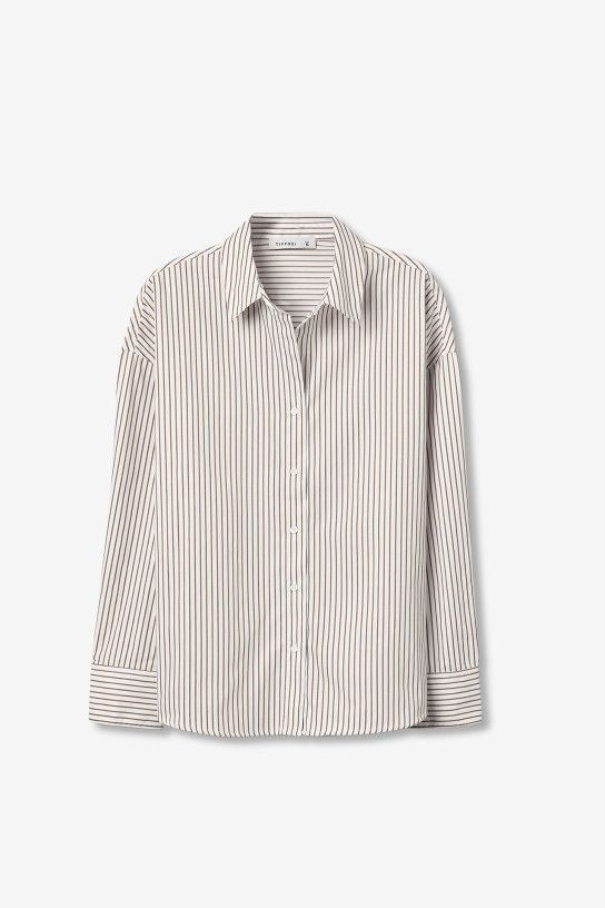 Tiffosi Nancy Beige/White Striped Shirt