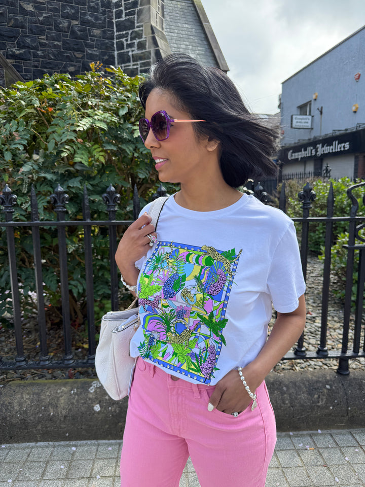 Attrait Jungle Cotton White T-Shirt Pre Order