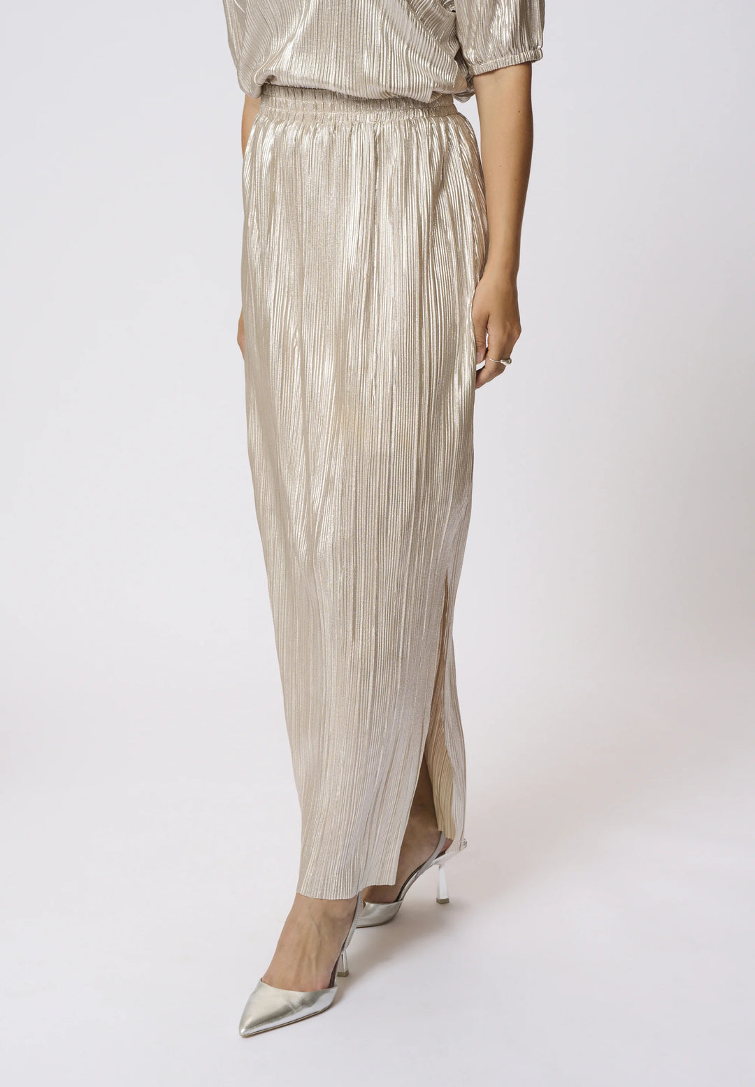 Kaffe Kagalexi Silver Mental Feather Gray Skirt