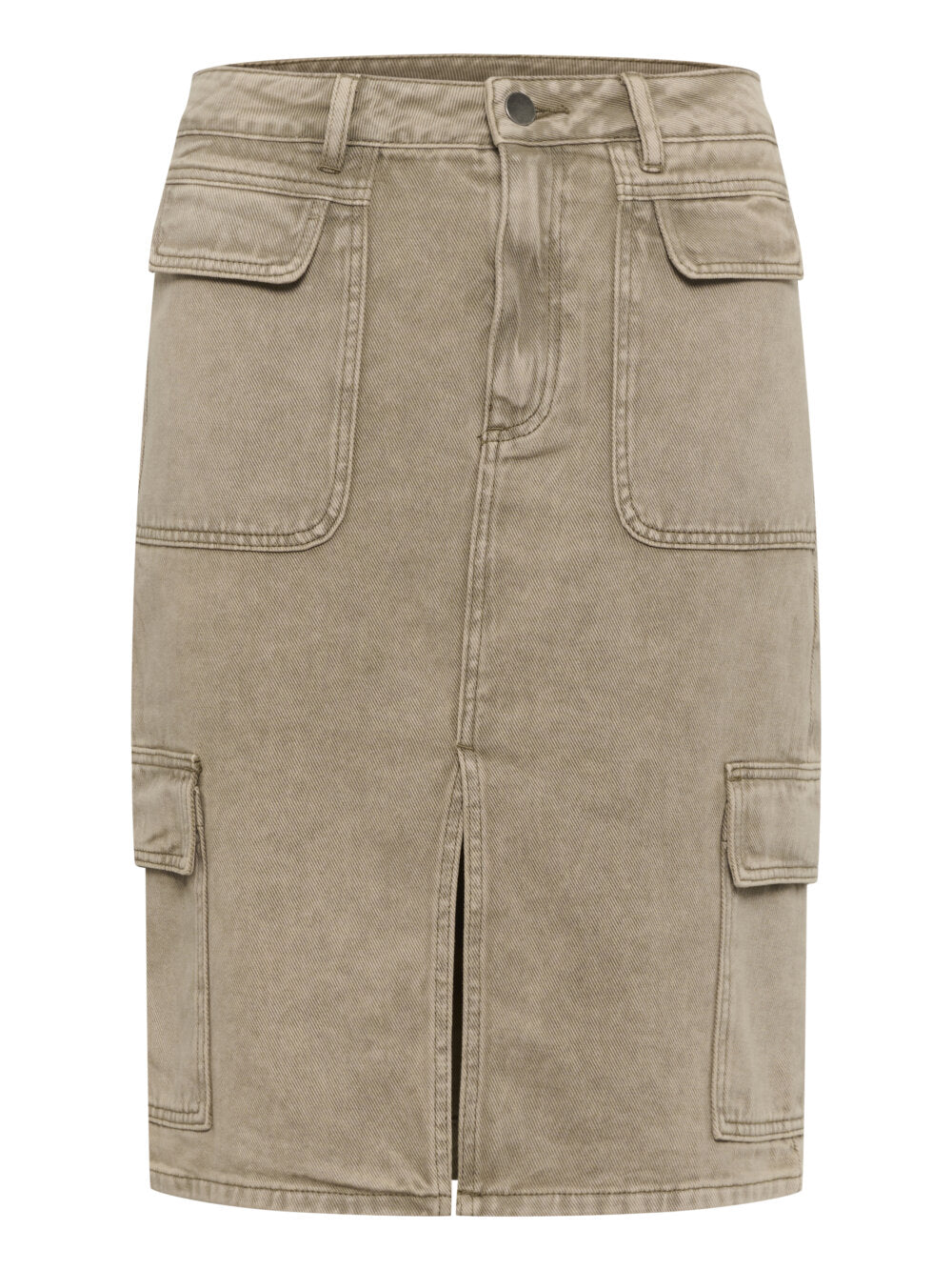 Kaffe Karania Washed Light Brown Denim Skirt