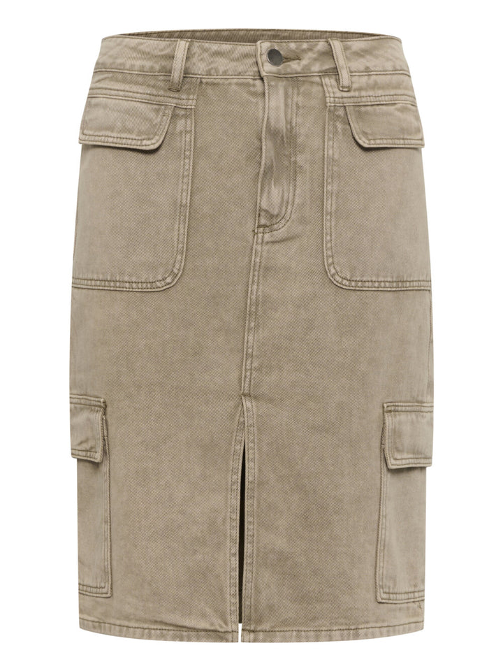 Kaffe Karania Washed Light Brown Denim Skirt