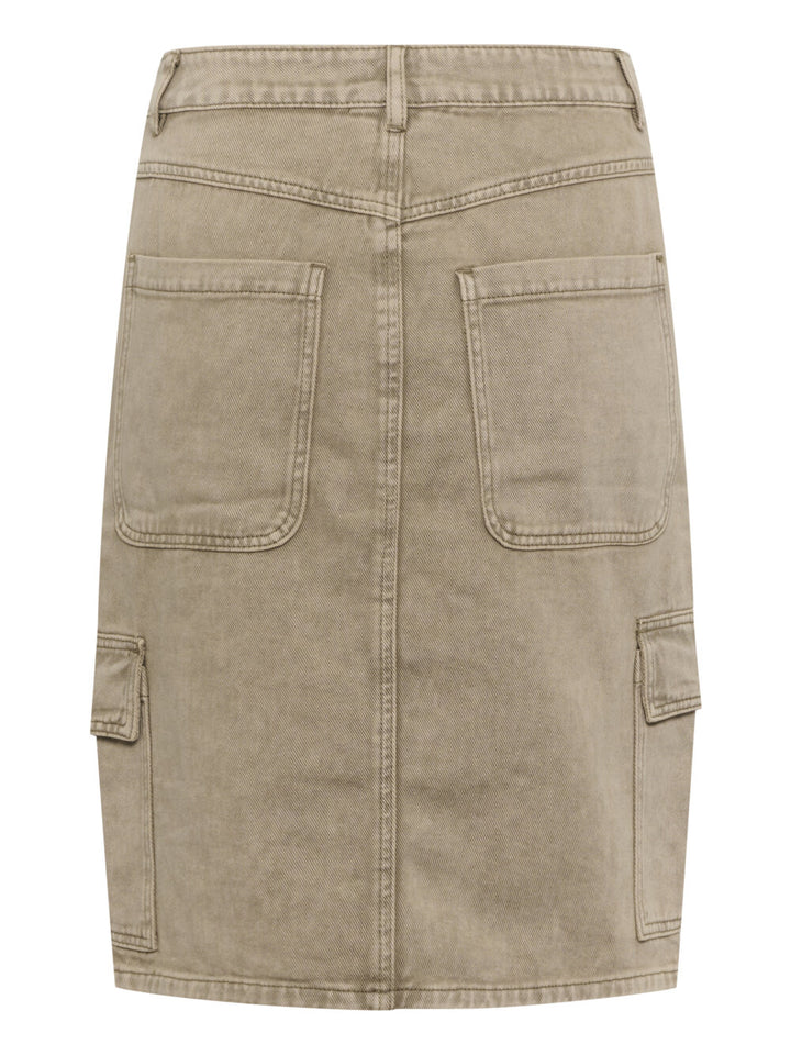 Kaffe Karania Washed Light Brown Denim Skirt