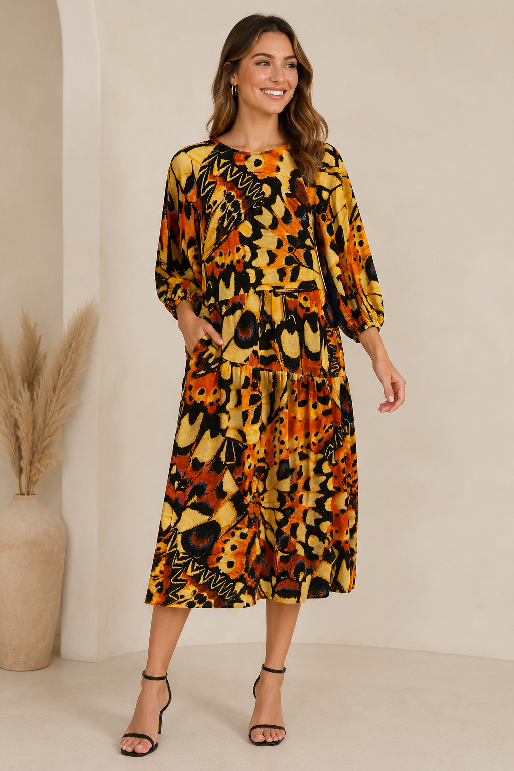 Traffic People Vibrant Drop Dress