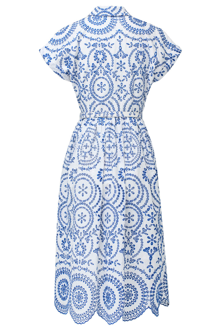 Salsa White and Blue Shirt Dress