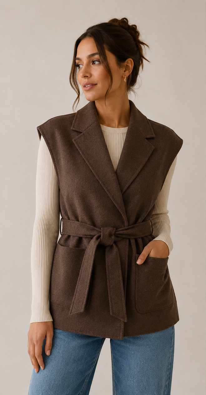 Goa Goa Vamil Brown Vest