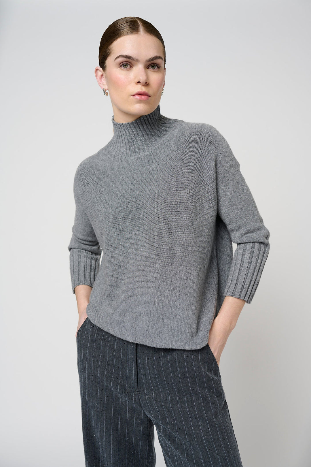 Costa Mani Jimmy Roll Neck Pullover Grey