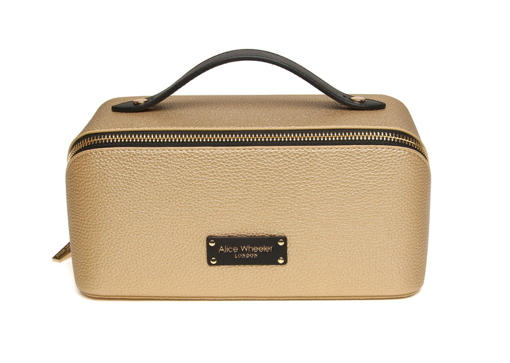 Alice Wheeler Kensington Train Case | Gold Black