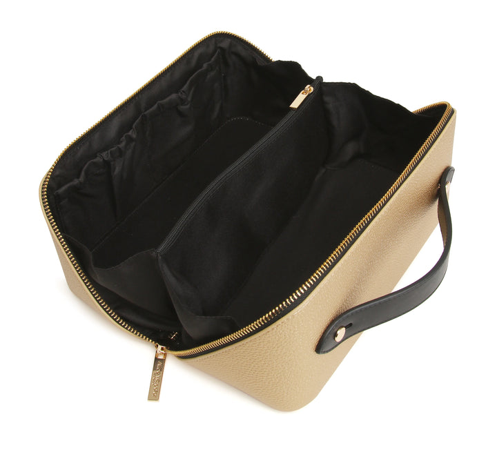 Alice Wheeler Kensington Train Case | Gold Black