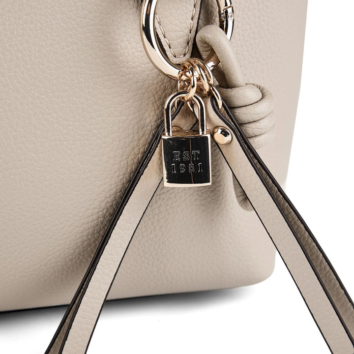 Guess Melody Light Taupe Satchel Bag