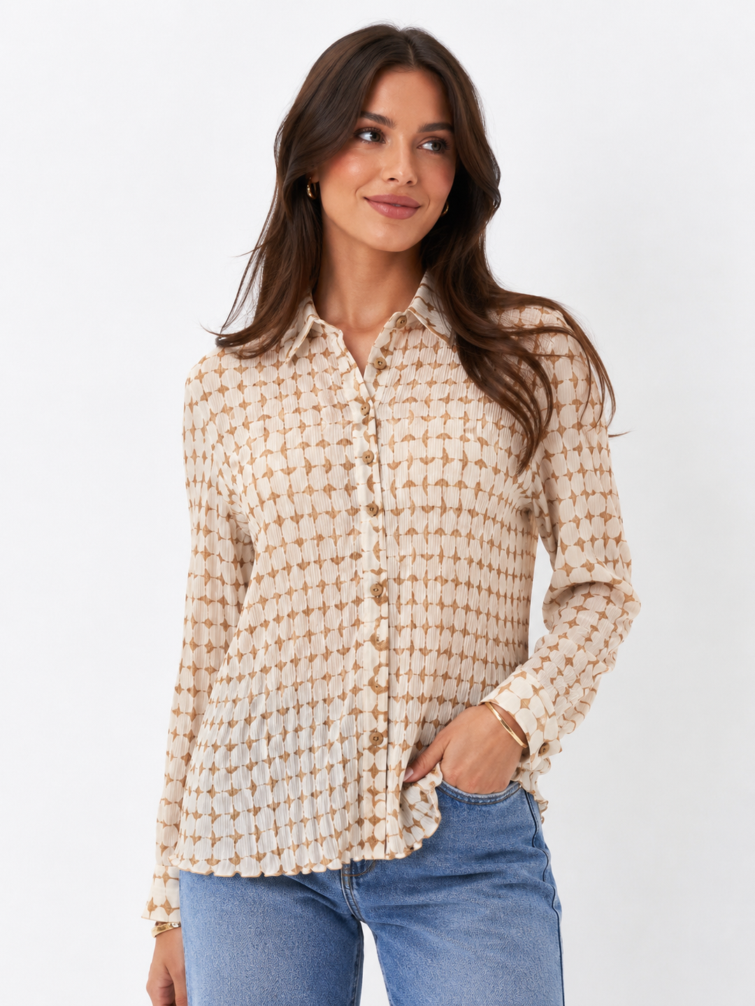 Bariloche Diano Beige Print Shirt