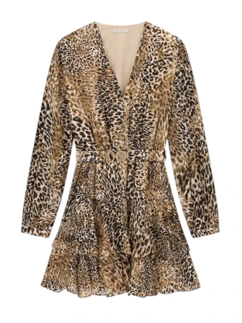 Guess Clarisse Leopard Flare Dress