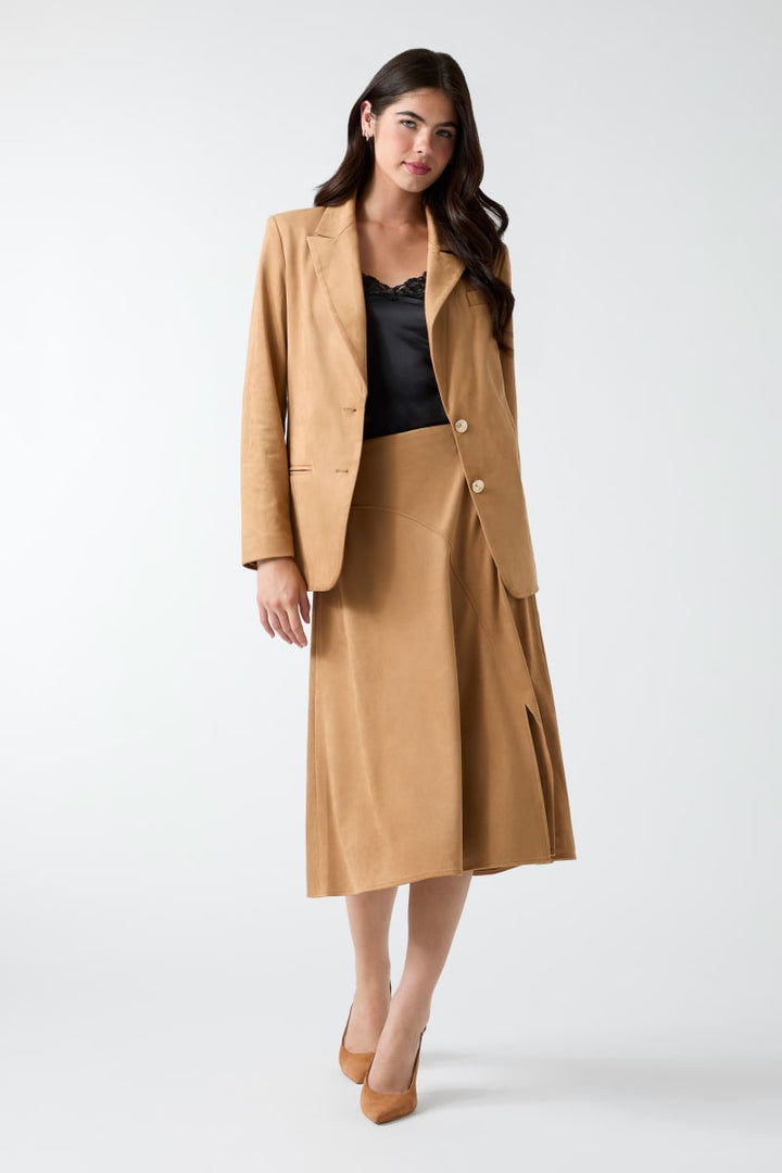 Guess Jennie Suede Midi Skirt