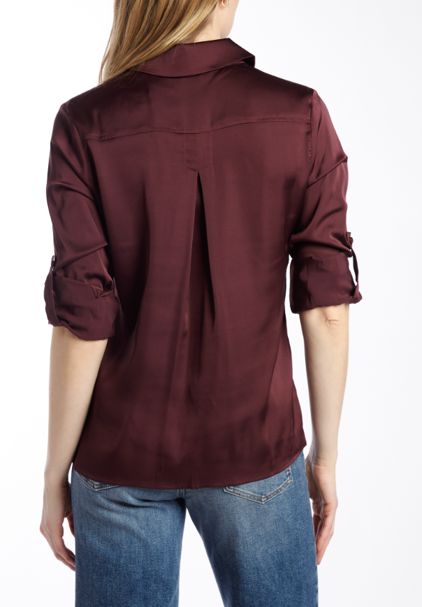 Guess Annamaria Equipment Plum Shirt