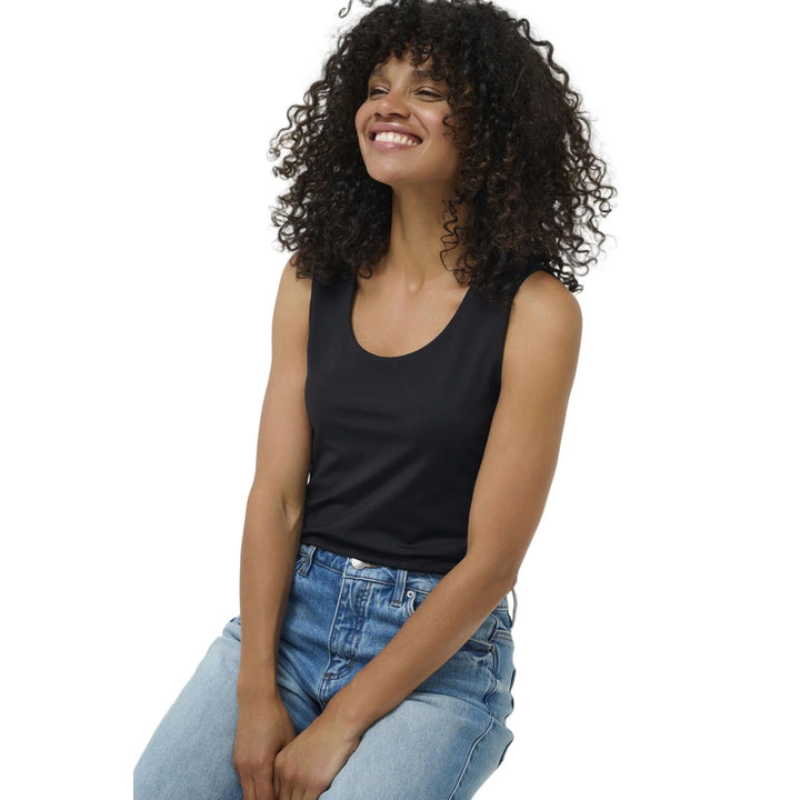 Kaffe KAarina Tank Top Deep Black