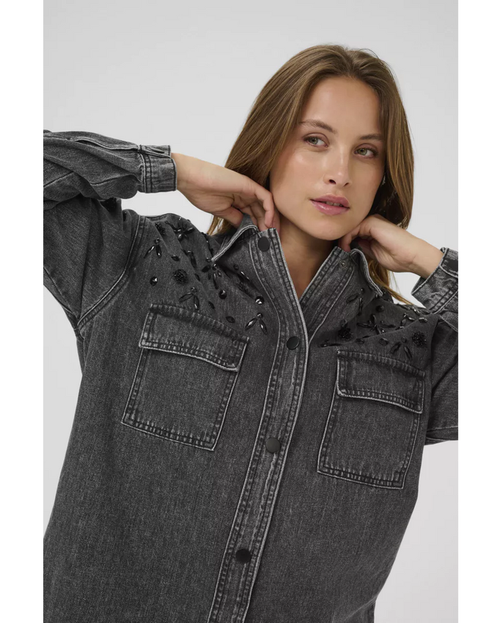 Kaffe KAjaiden Denim Jacket Dark Grey Wash