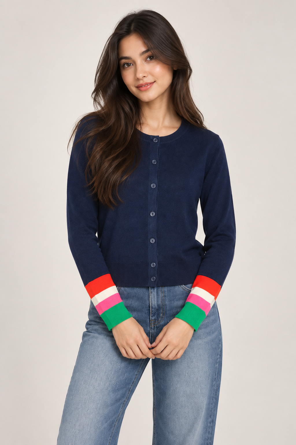 This Girls Curiosity Stripe Knit Cardigan | 88-021