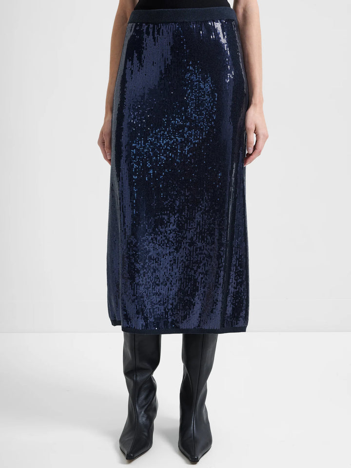 French Connection Hannah Knit Sequin Midi Skirt