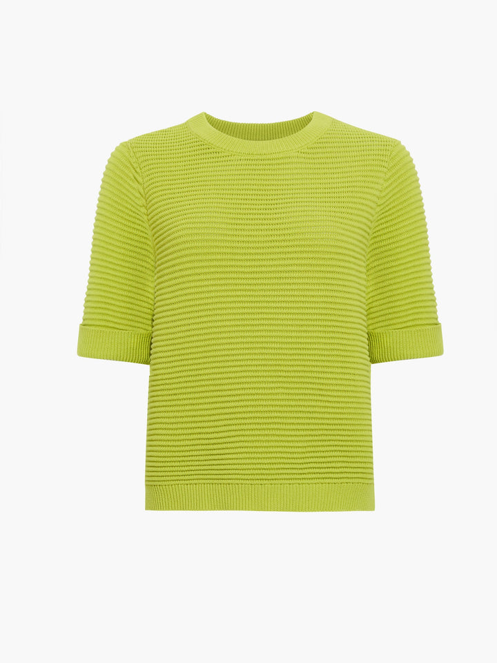 French Connection Rian Mozart Short Sleeve Crew Neck Kiwi Jumper