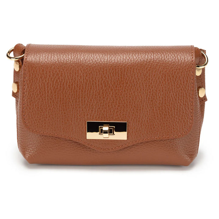 Elie Beaumont Tan Twist Lock Bag