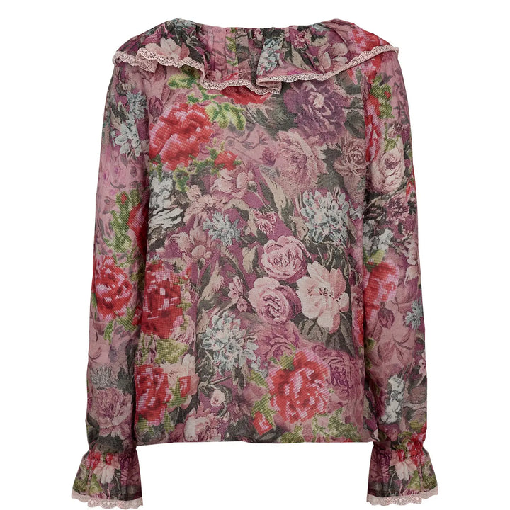 Numph Numarcelle Ruffle Shirt | Goja Berry