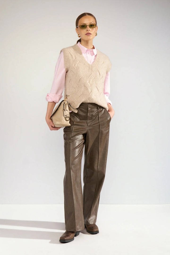 Numph Nualmas Knitted Vest | Sun Kiss
