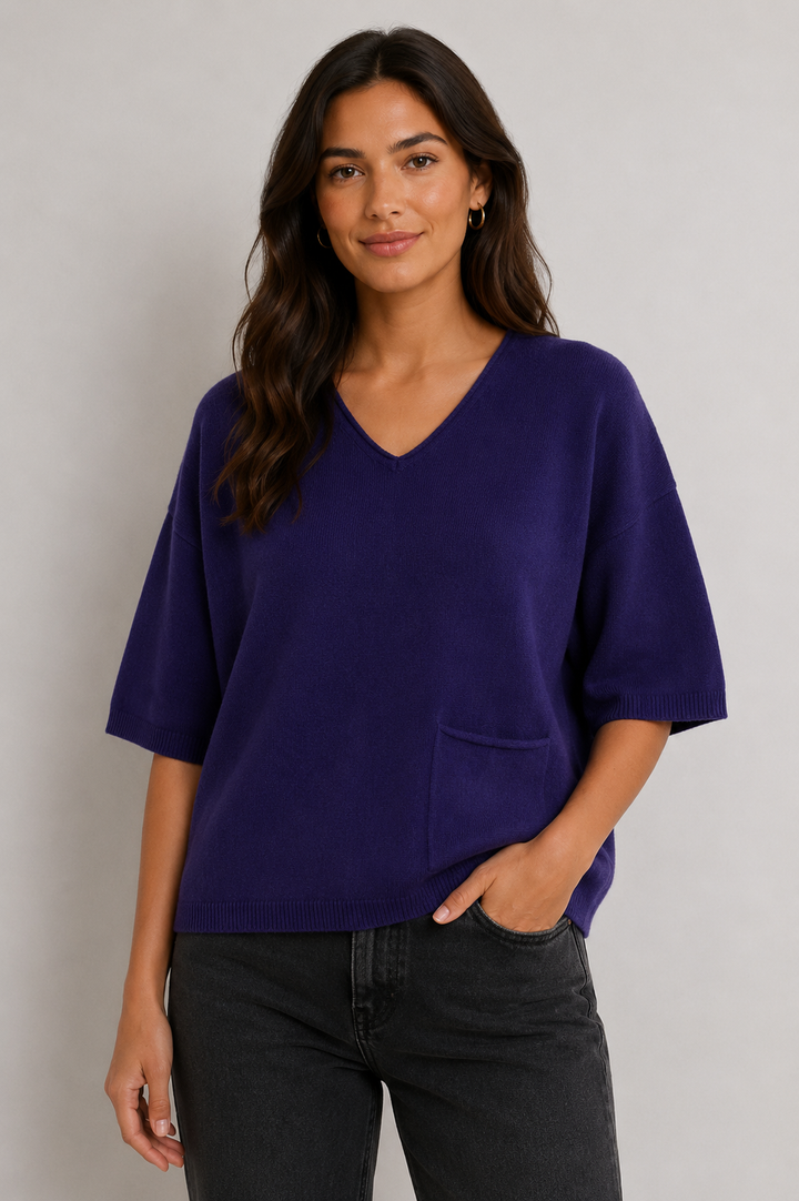 Twins Balboa 3/4 Sleeve Sweater | Aubergine