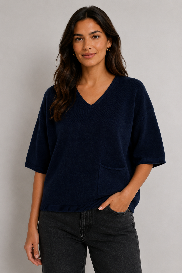 Twins Balboa 3/4 Sleeve Sweater | Navy