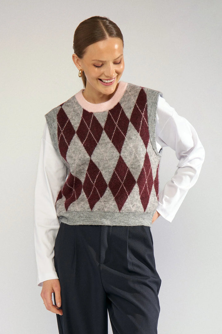 Numph Nutikla Vest | Medium Grey Mel