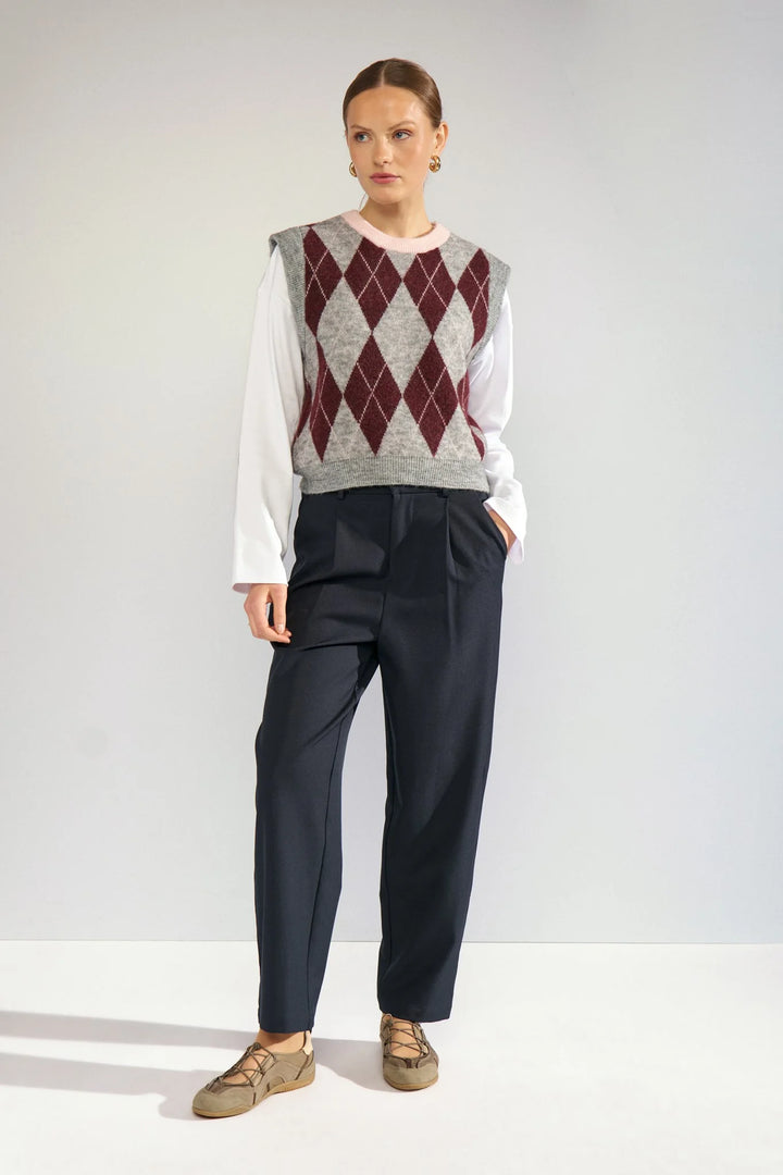 Numph Nutikla Vest | Medium Grey Mel