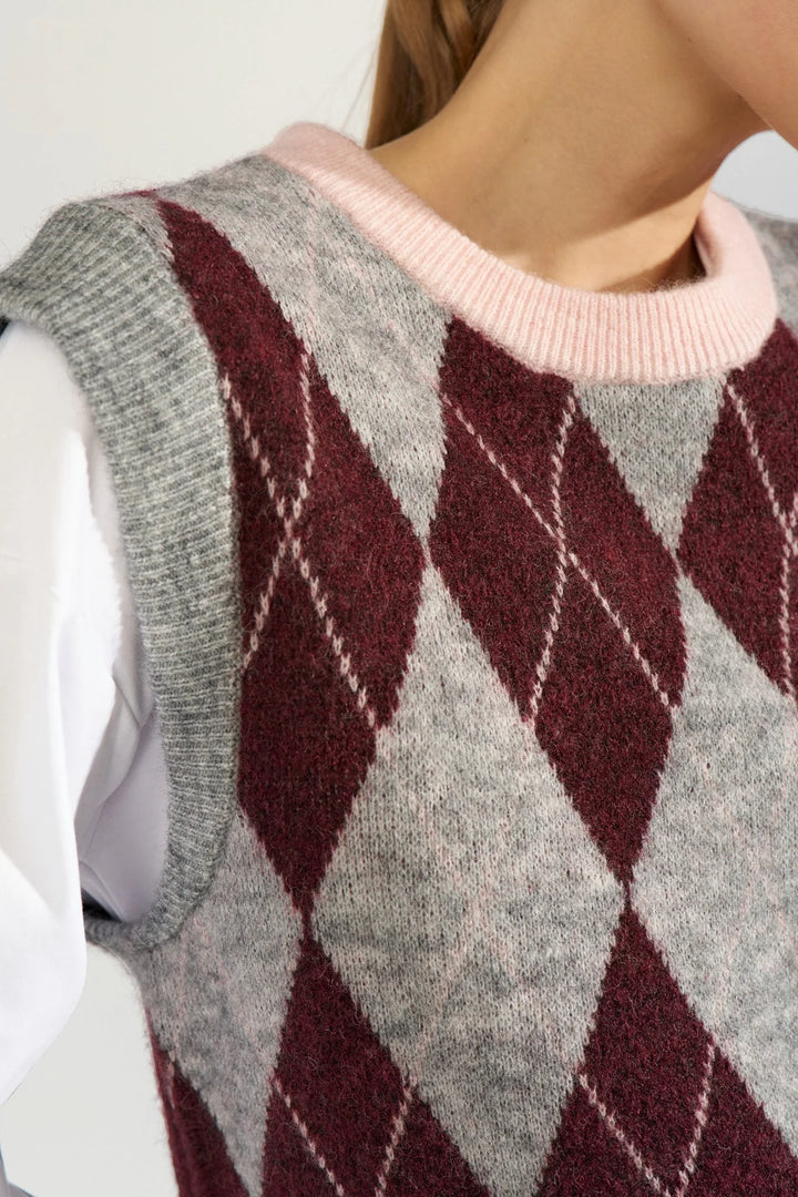 Numph Nutikla Vest | Medium Grey Mel