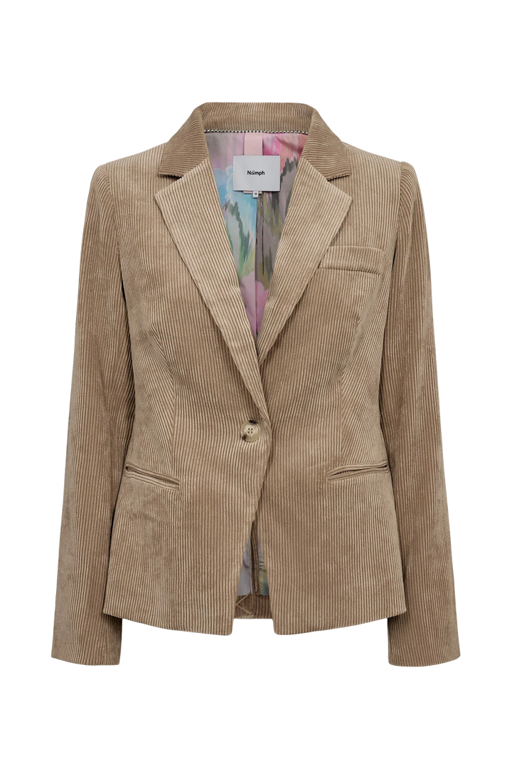 Numph Nucelise Fitted Blazer | Gray Morn