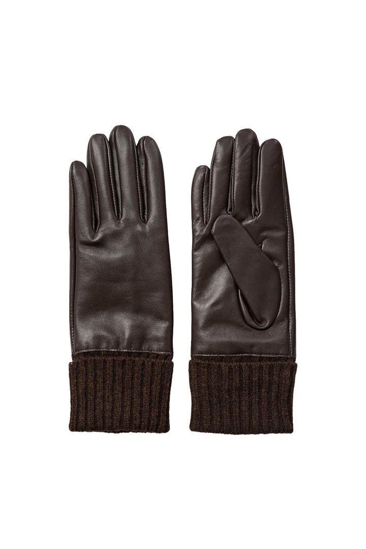Numph Nubirna Leather Gloves | Black Coffee