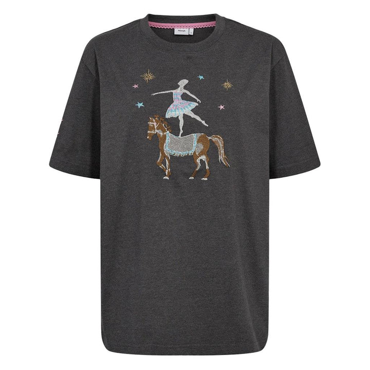 Numph Nuprima Oversized Tee Dark Grey