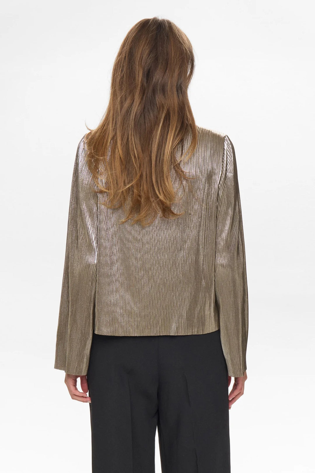 Numph Nujiva Cropped Blouse Champagne