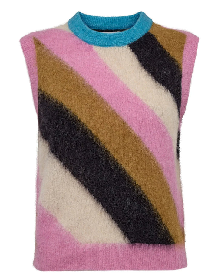 Numph Nusuri Multi Stripe Vest Obsidian