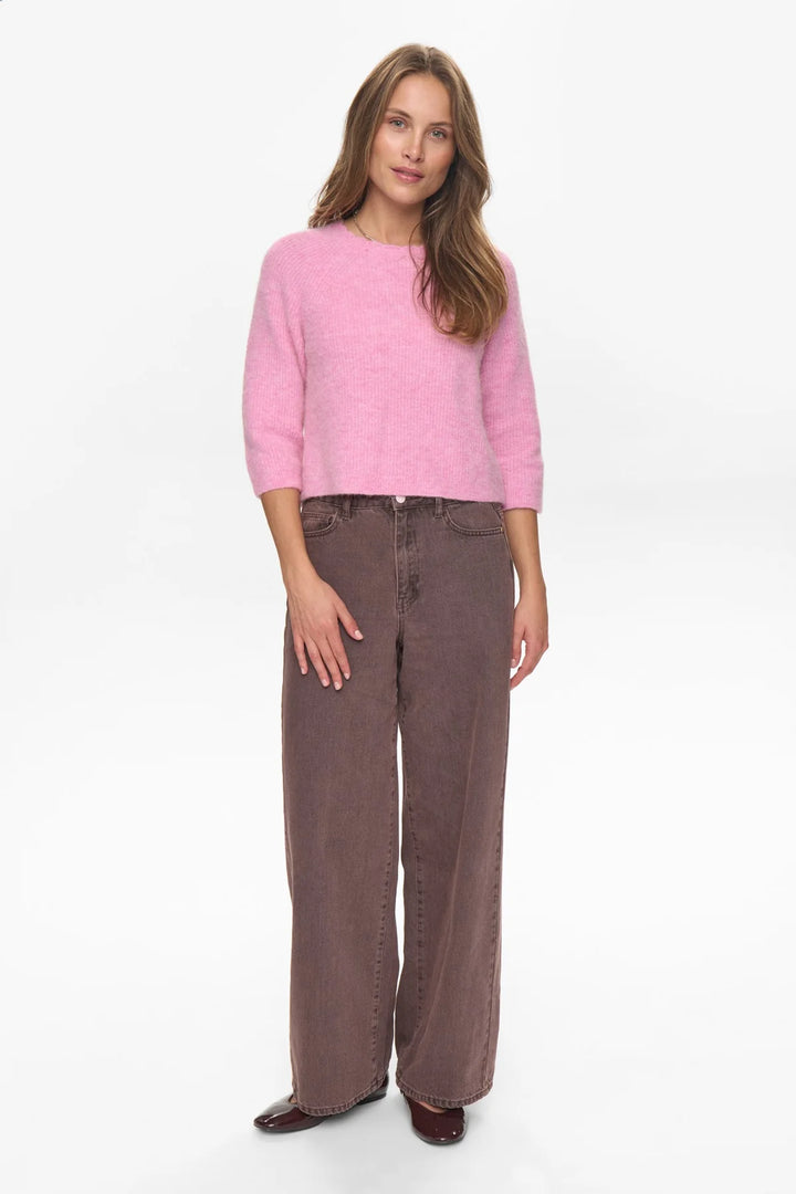 Numph Nuriette Selma Rib Pullover Lilac Sachet