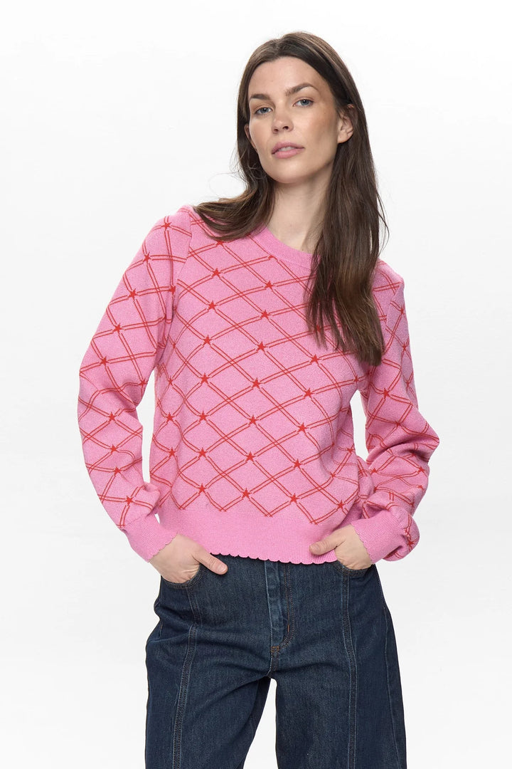 Numph Nubirry Pullover Fuchsia Pink
