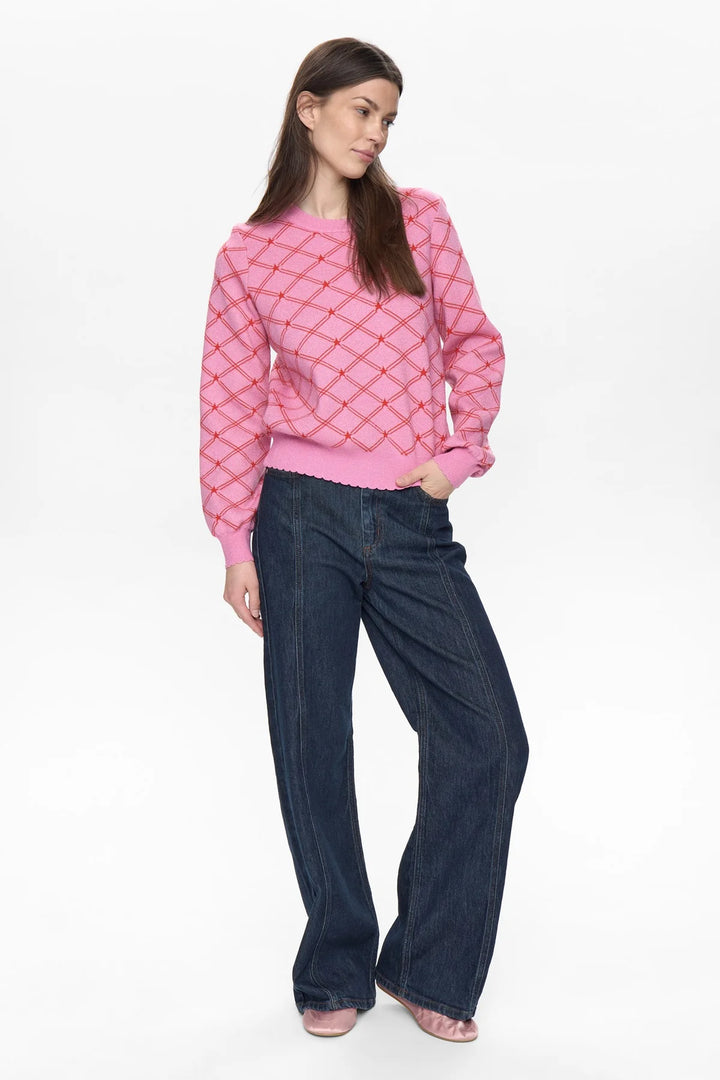 Numph Nubirry Pullover Fuchsia Pink