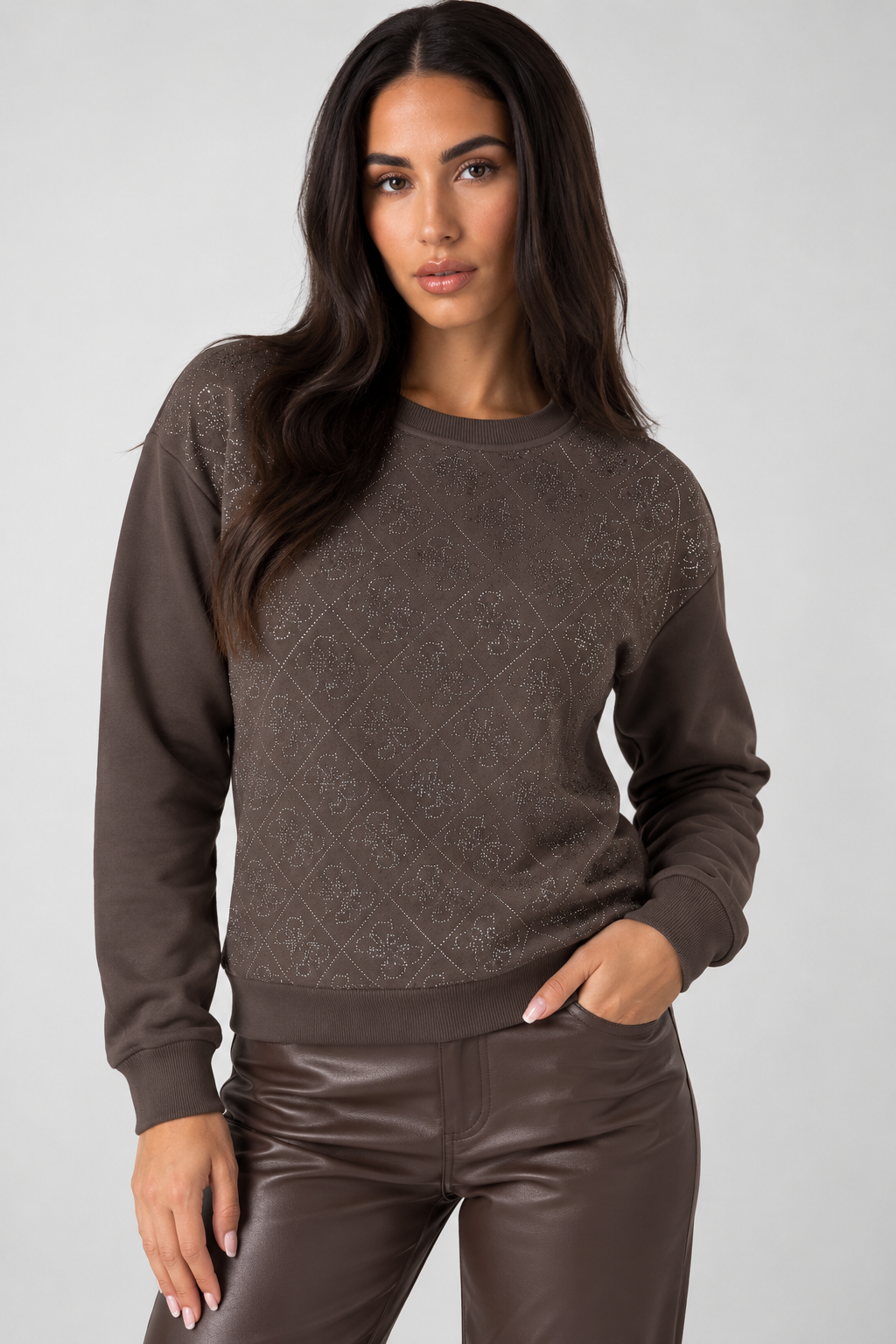 Guess Allover 4G Crystal Sweatshirt