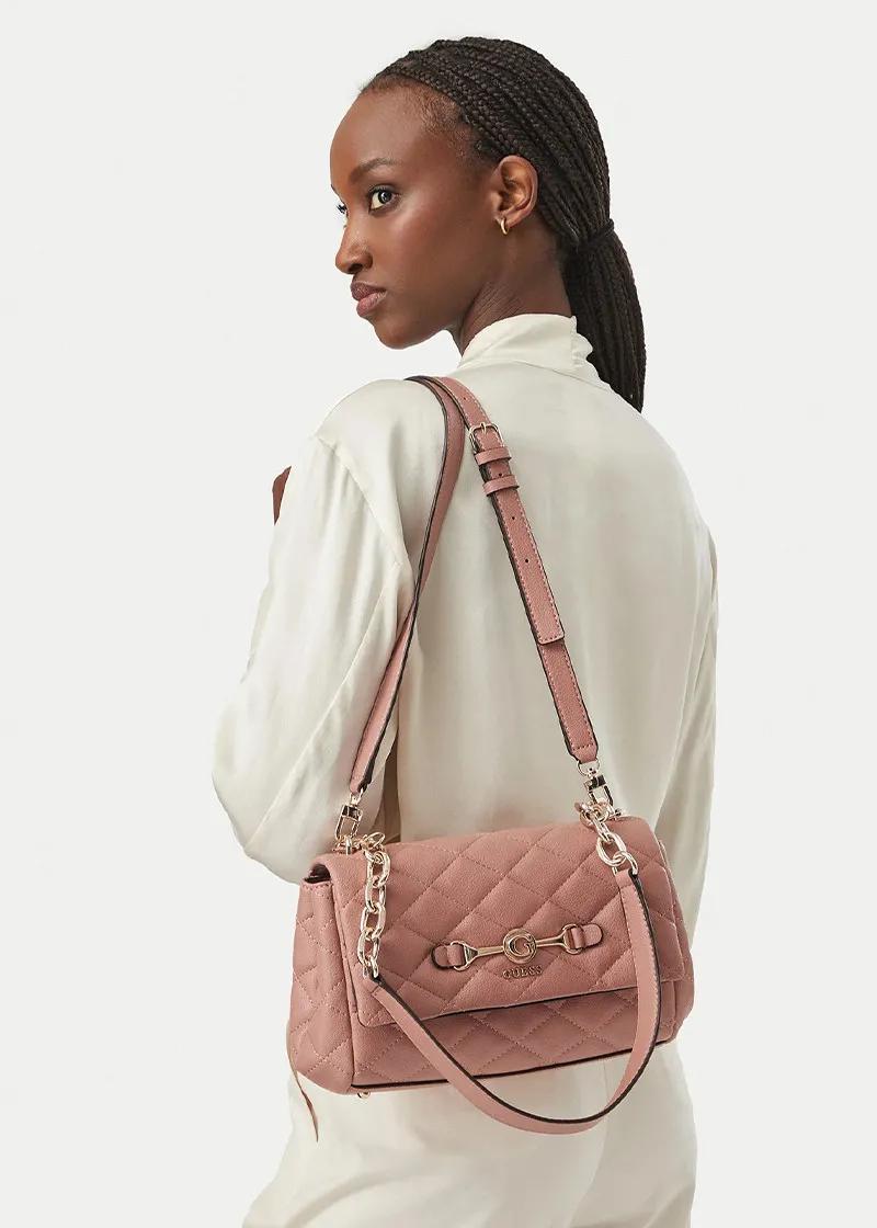 Guess Rosewood Frances Quilted Shoulder Bag