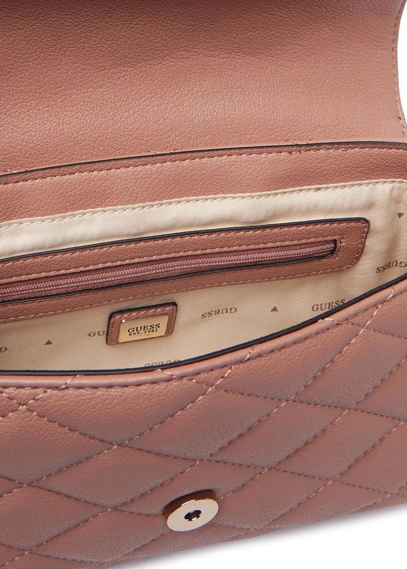 Guess Rosewood Frances Quilted Shoulder Bag