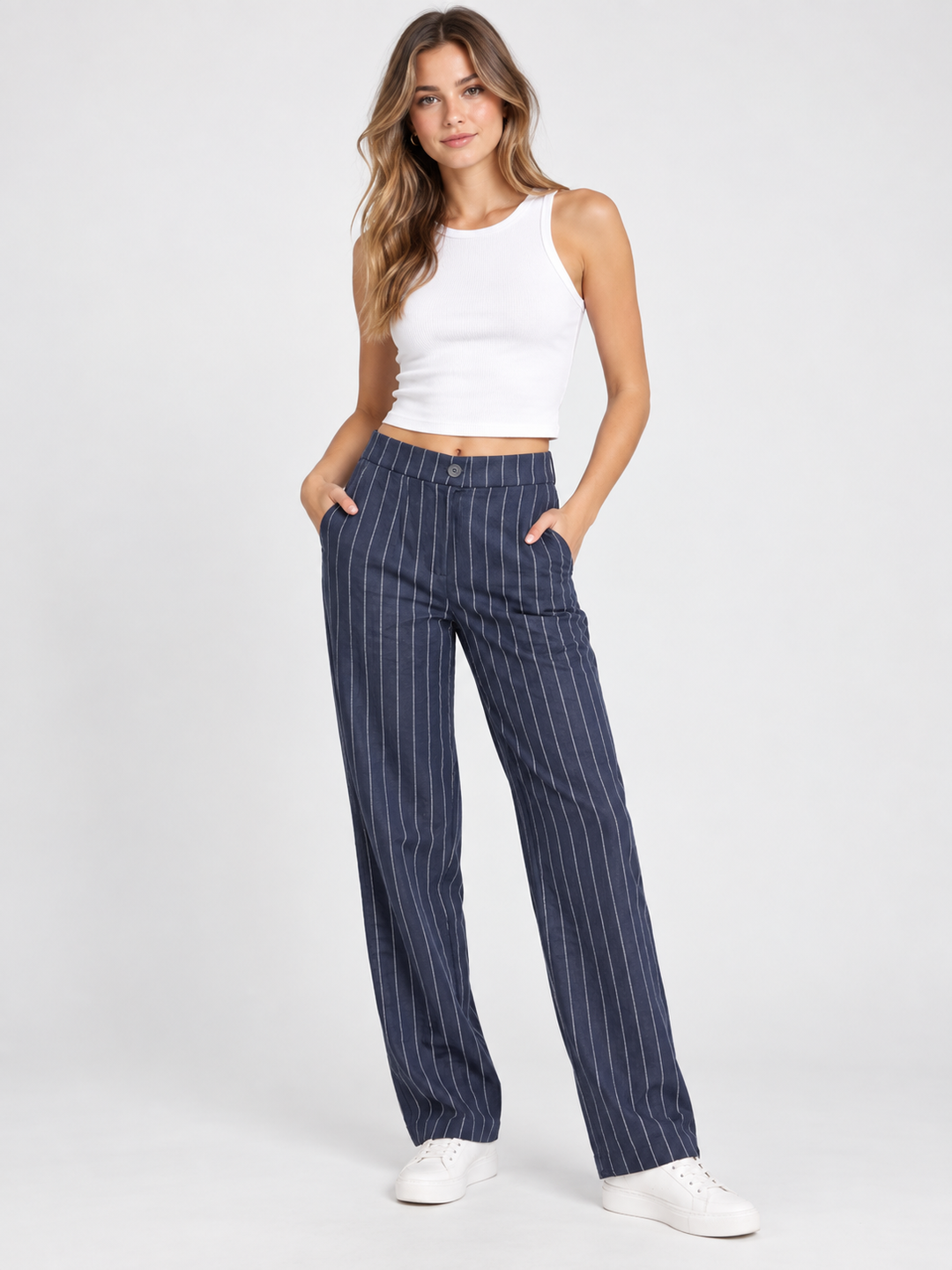 Pinns Deep Tide Wide Leg Wool Touch Trouser | 697T