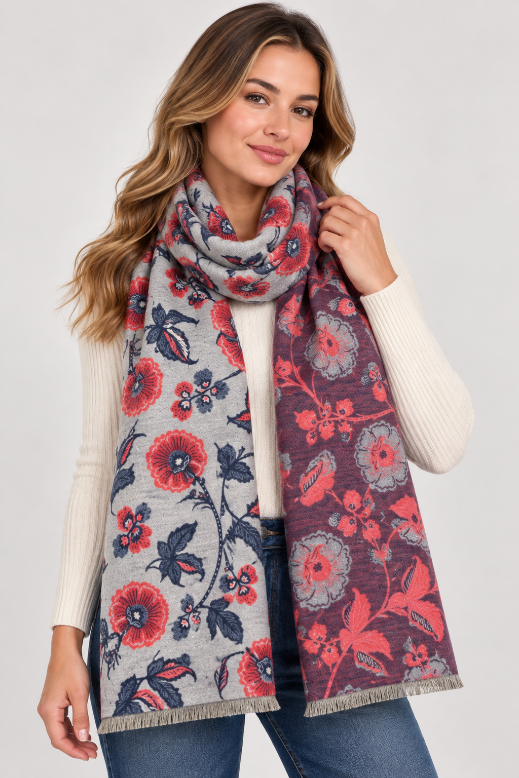 Jenny Glow Floral Winter Scarf | 32151